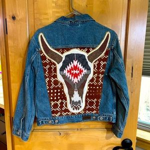 Hand beaded Levi jacket